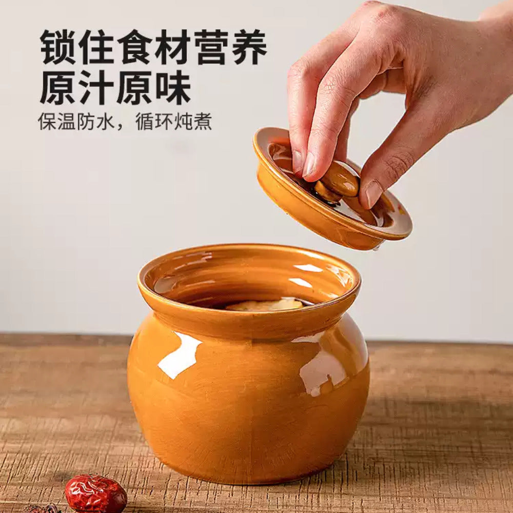 Modern-Sweethome-Ceramic-Stew-Pot-with-Lid-–-White-420ml-2
