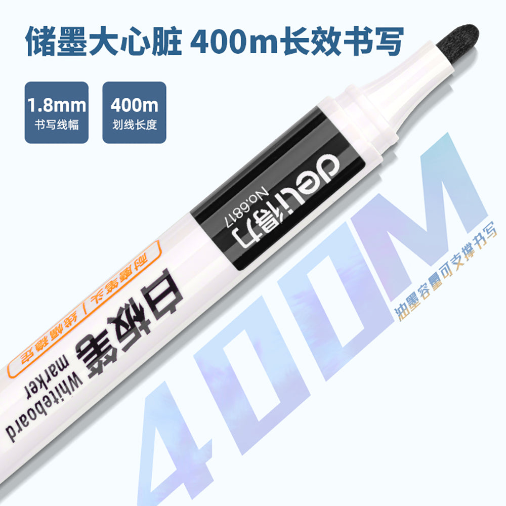 Deli-Erasable-Whiteboard-Markers-Blue---Box-of-10-1