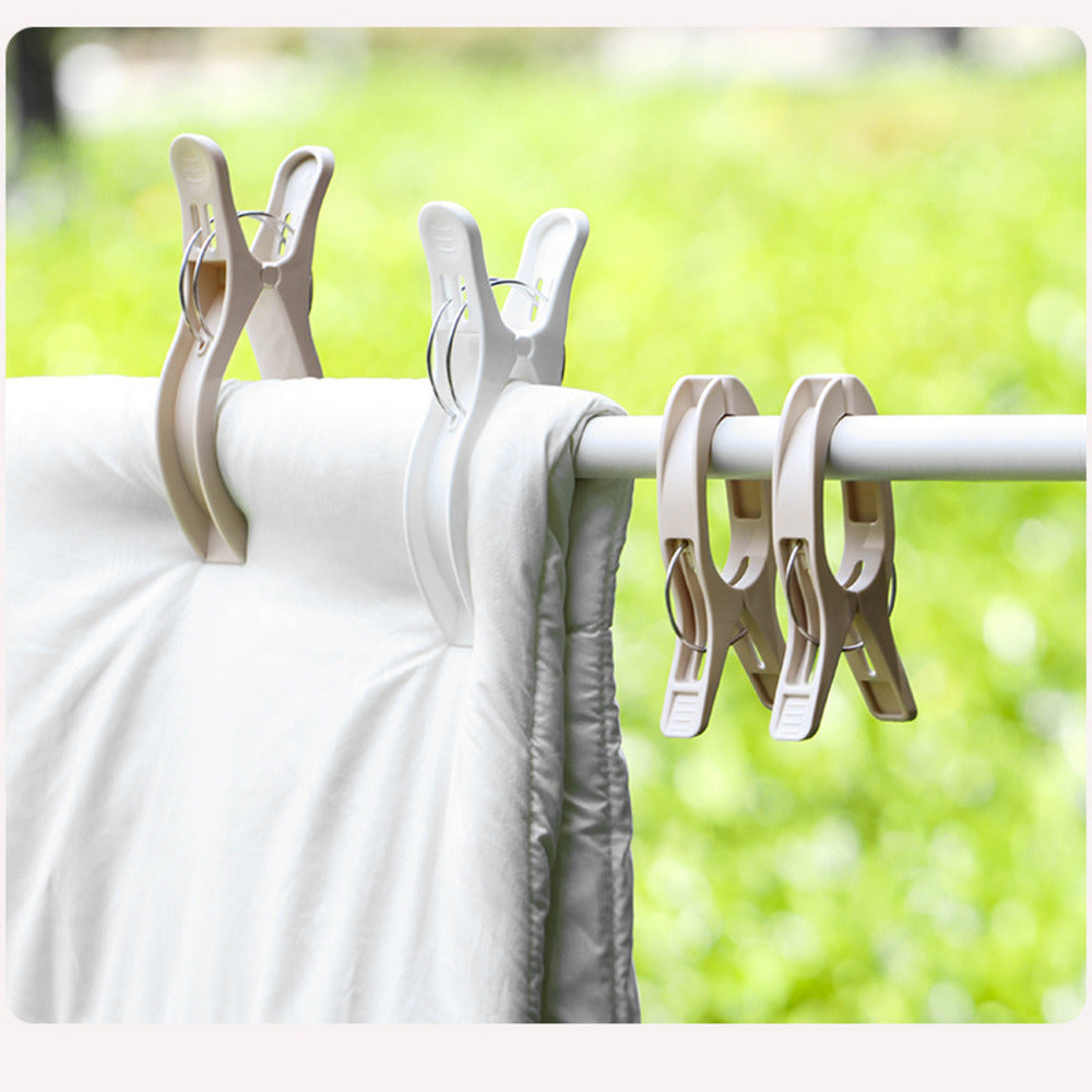 FaSoLa-Large-Quilt-Drying-Clips,-Cream-White-–-6-Pack---Heavy-Duty-Laundry-Pegs-for-Duvets-&-Blankets-2