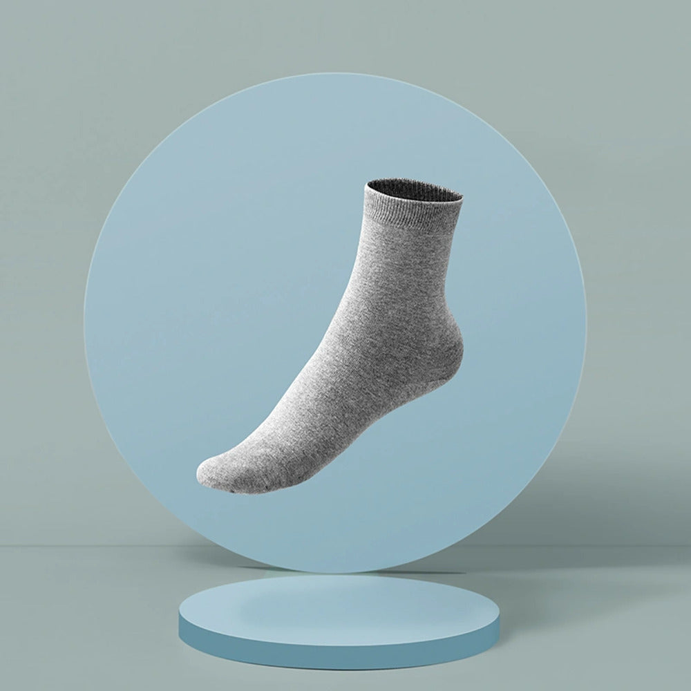 Lifease-Cotton-High-Elastic-Men's-Socks---Grey,-3-Pairs-1