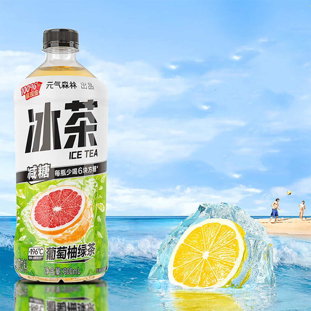 Genki-Forest-Grapefruit-Green-Tea-Ice-Tea-900ml---Pack-of-2-1