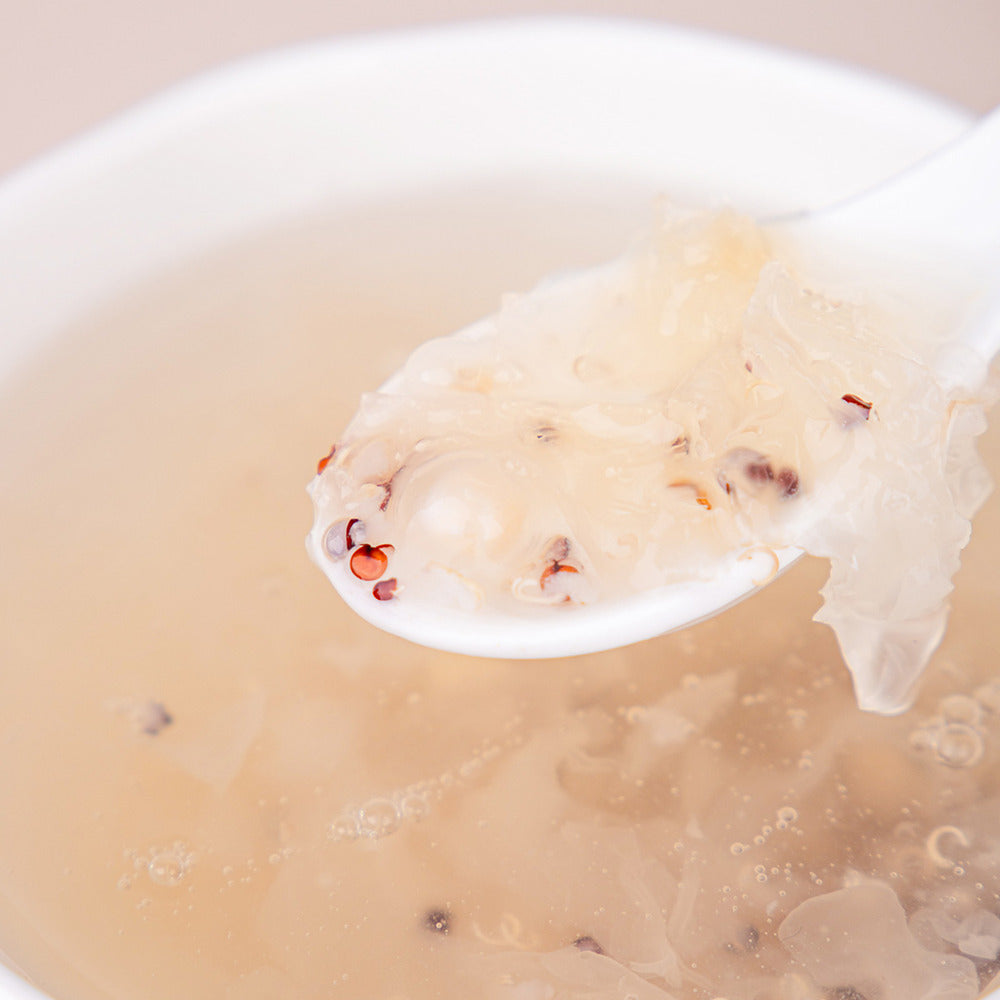 Xiao-He-Shuo-Tri-Color-Quinoa-Tremella-Drink-with-Water-Chestnut-Pearls-280g-x-12-–-Limited-Import---Snow-Fungus-Dessert-Drink-3