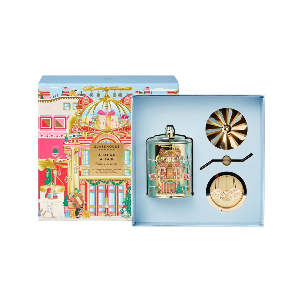 Glasshouse-Fragrances-A-Tahaa-Affair-Vanilla-Caramel-Candle-Gift-Set-with-Spinning-Carousel-–-380g-(2025-Christmas)-3