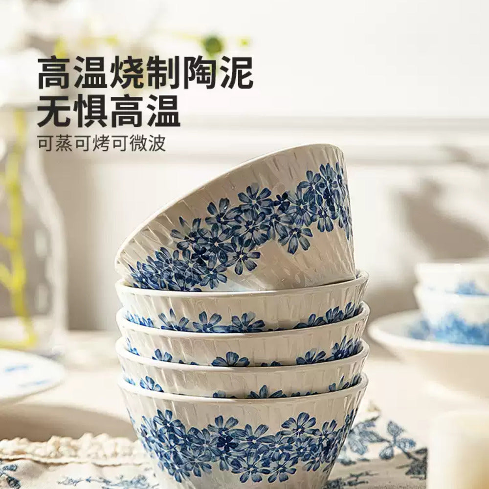 Modern-Housewife-Blue-Blossom-7.5"-Porcelain-Conical-Soup-Plate-–-Japanese-Style-Deep-Dish-3