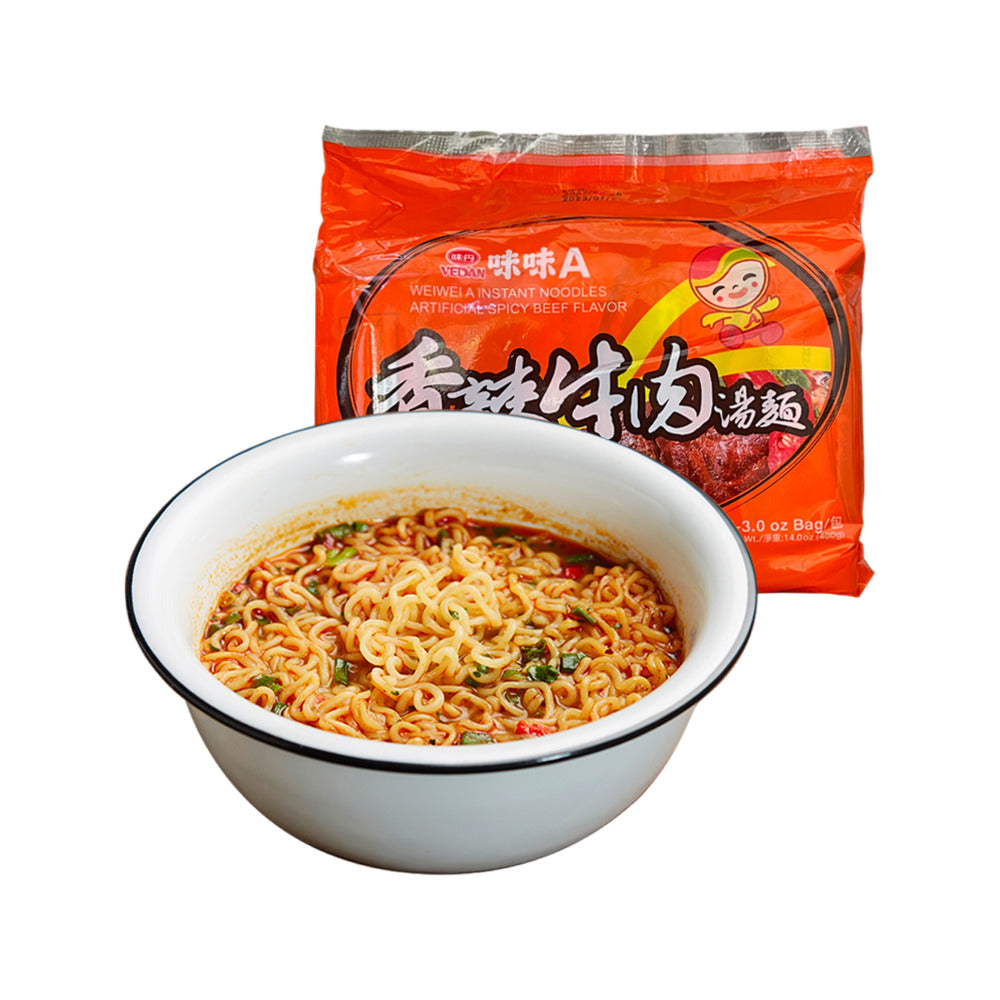 Vedan-Wei-Wei-Instant-Noodles-Spicy-Beef-Flavor---5-Pack,-80g-Each--1