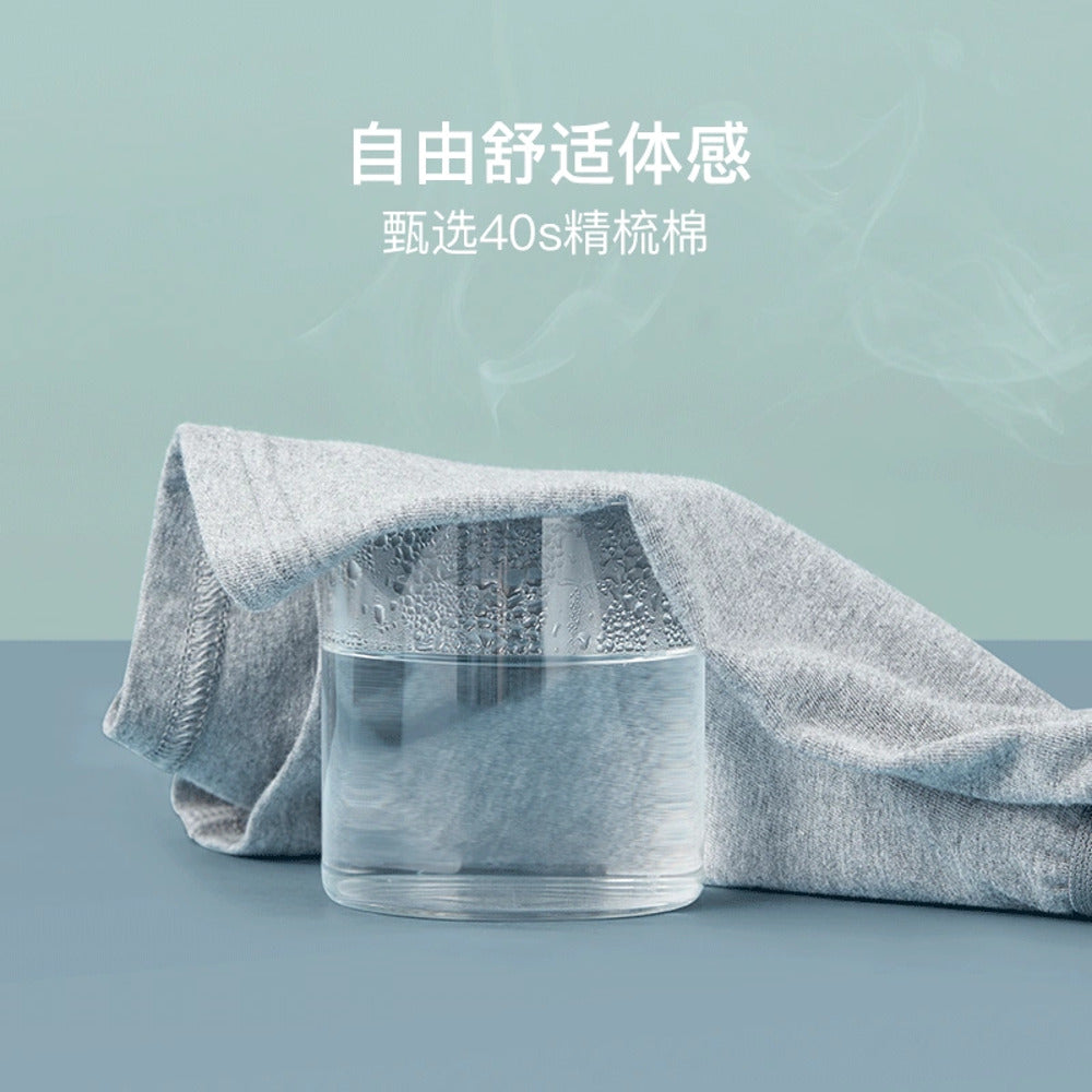 NetEase-Yanxuan-Men's-Breathable-Cotton-Boxer-Briefs---Heather-Grey,-Size-M-3