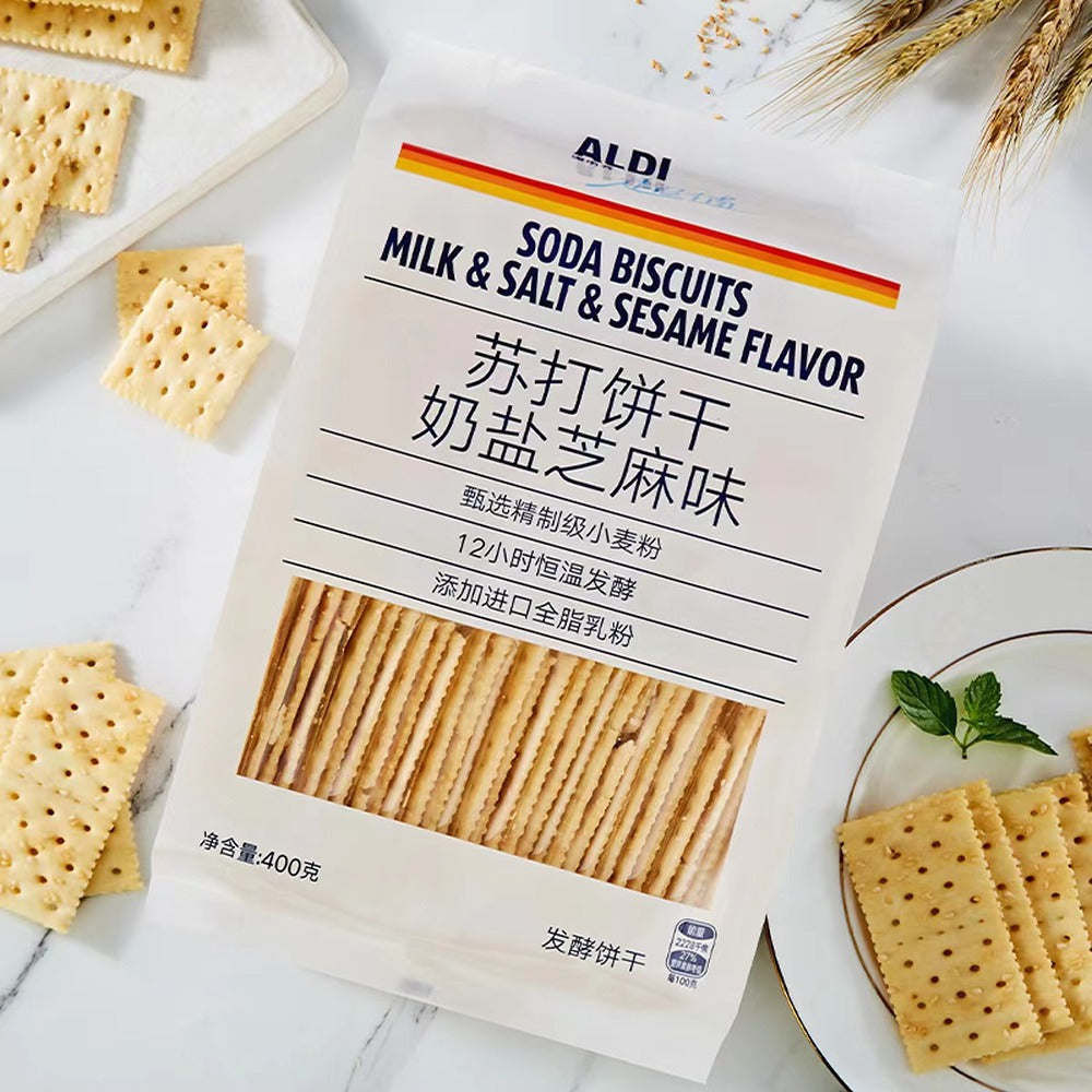 Aldi-Milk,-Salt-&-Sesame-Soda-Biscuits-400g-–-Limited-Import-3