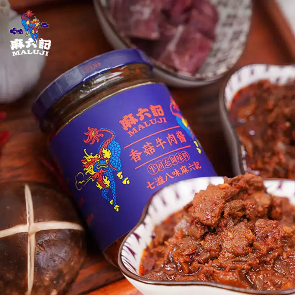 Maluji-Shiitake-Mushroom-&-Beef-Sauce-200g-–-Savory-Spicy-Stir-In-Condiment-3