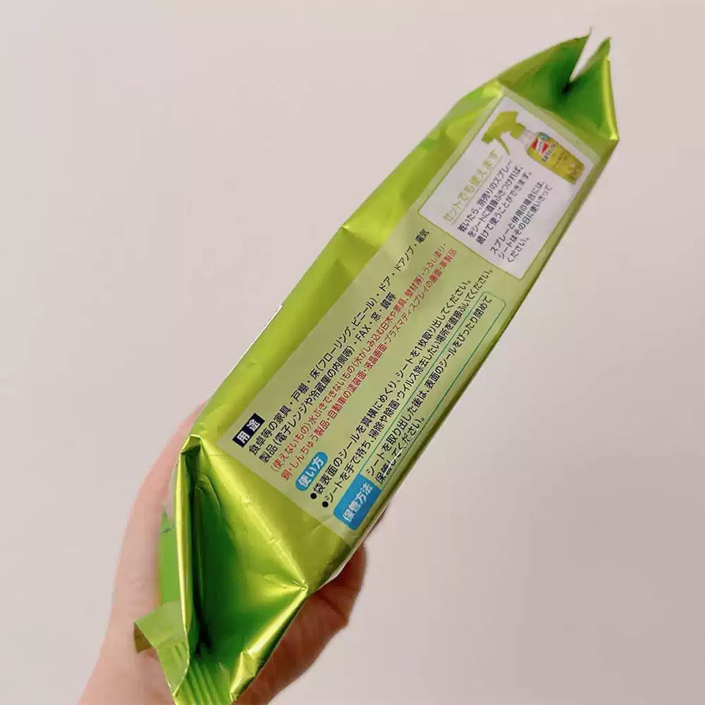 Kao-Quickle-Table-&-Toy-Antibacterial-Wet-Wipes---Green-Tea-Scent,-Alcohol-Free,-20-Sheets-3