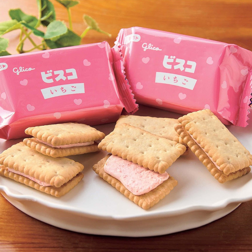 Glico Strawberry Biscuits - 15 Pieces-1
