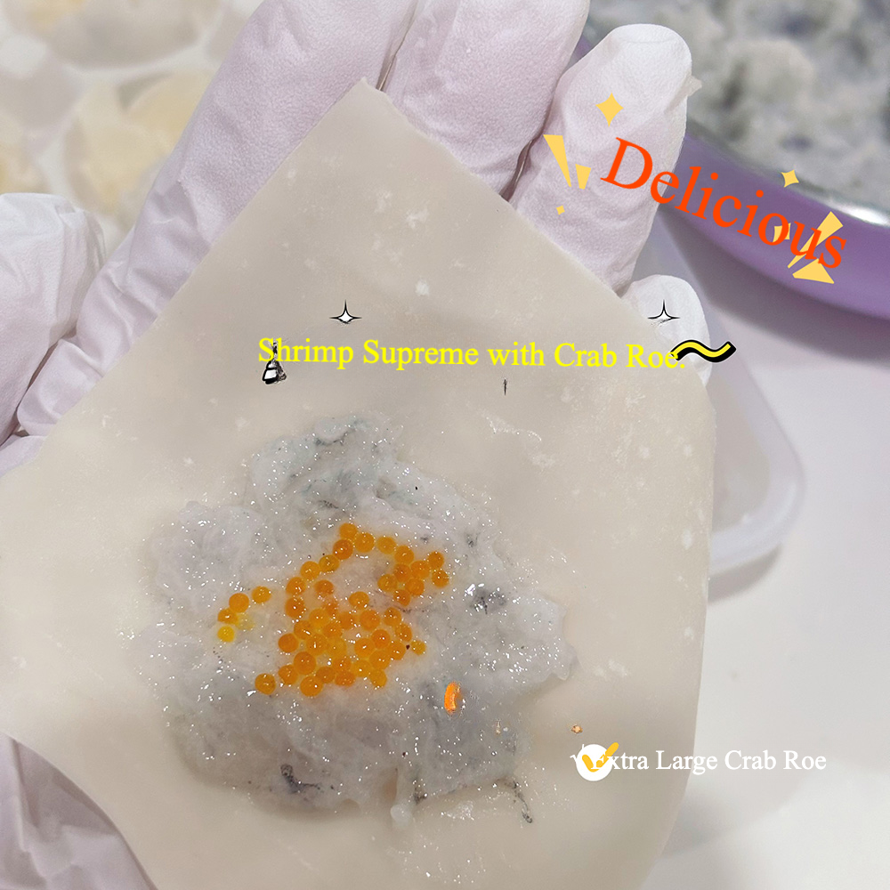 Duole Kitchen King Prawn & Crab Roe Wontons – 15 Pieces (Approx. 220g)