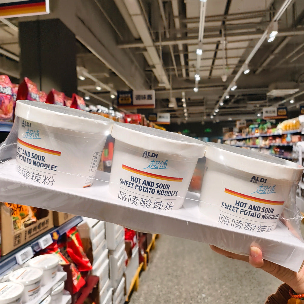 Aldi-Value-Hot-&-Sour-Sweet-Potato-Noodles-145g-x-3---Suan-La-Fen-Cup-Noodles-–-Limited-Import-3