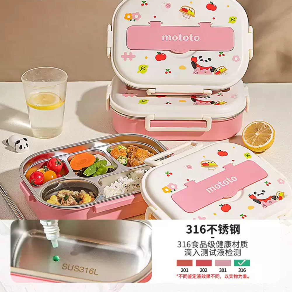 Modern-Housewife-1L-Insulated-316-Stainless-Steel-4-Compartment-Lunch-Box---Pink-with-Stainless-Steel-Chopsticks-&-Spoon-3