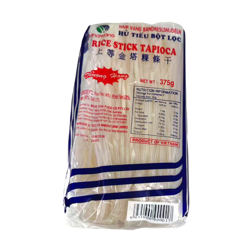 Vinawang Rice-Tapioca Stick Noodles – Hủ Tiếu Bột Lọc (Nam Vang Style), 375 g