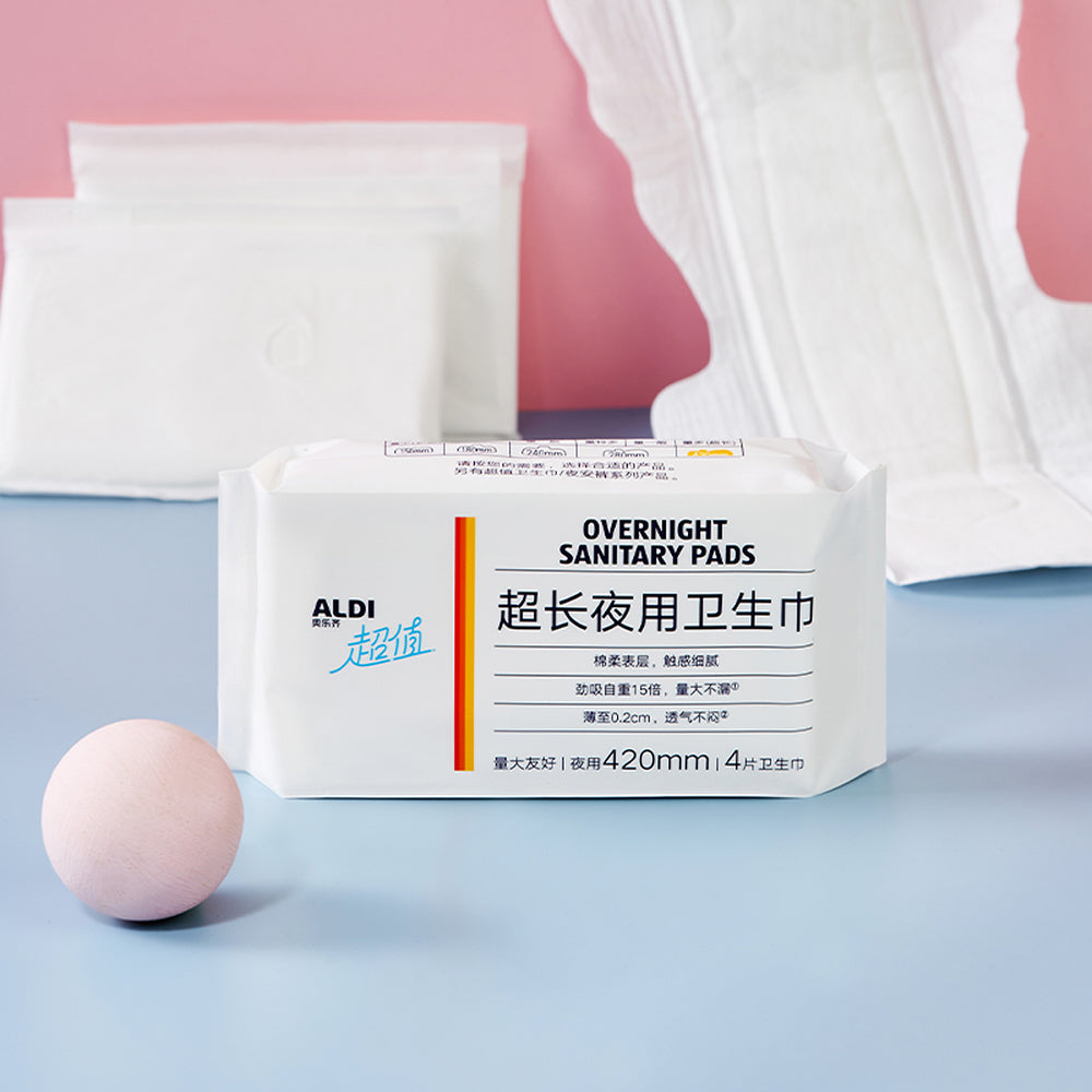 ALDI-Ultra-Long-Overnight-Sanitary-Pads-420-mm,-Pack-of-4-–-Limited-Import-4