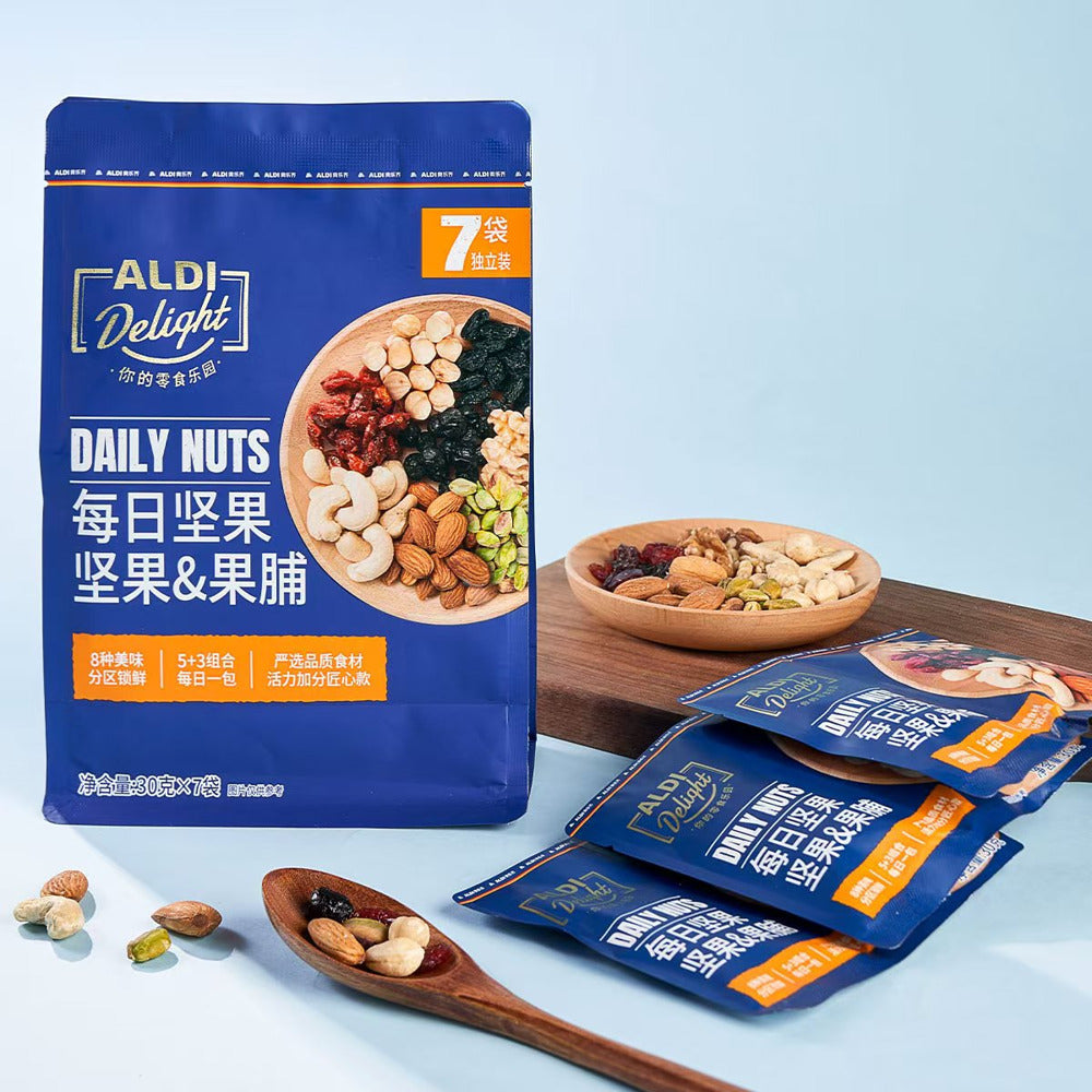 Aldi-Delight-Daily-Nuts-30g-x-7-Sachets---Mixed-Nuts-&-Dried-Fruit-–-Limited-Import-4