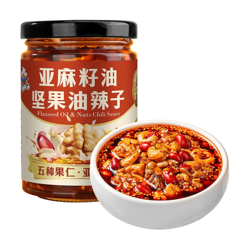 Fan-Sao-Guang-Flaxseed-Oil-&-Nuts-Chili-Sauce---210g-x-4-Jars-1