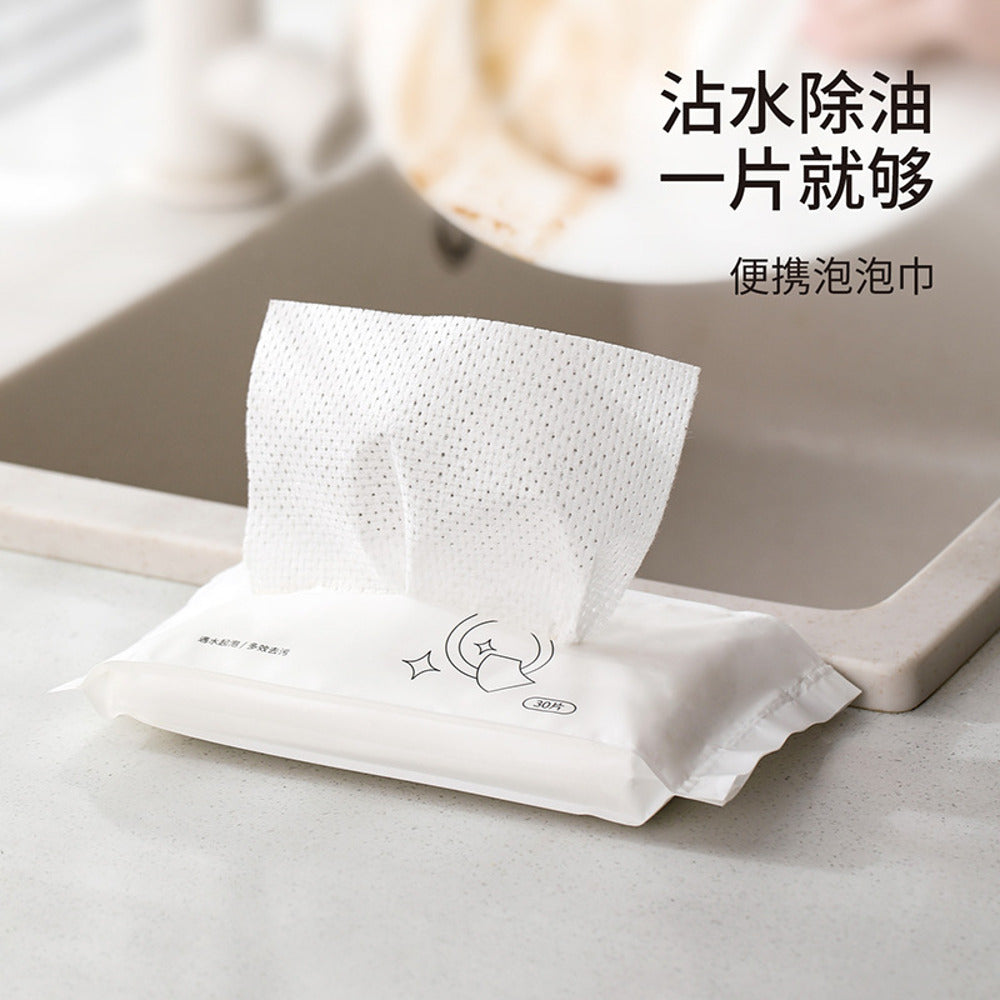 FaSoLa-Portable-Foaming-Dishwashing-Wipes---White,-30-Sheets---Pre-Soaped-Dish-Soap-Wipes-for-Lunch-Boxes-&-Travel-4