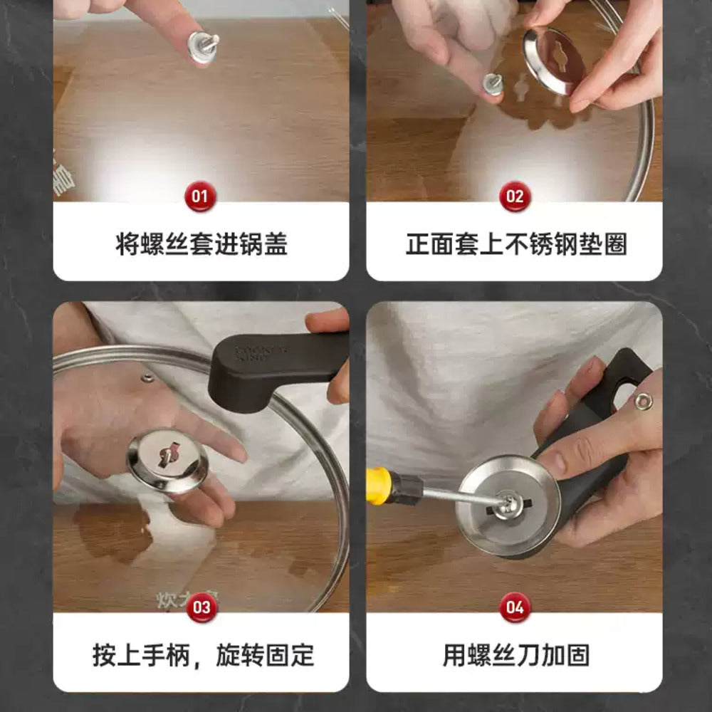 Cooker-King-Standable-Tempered-Glass-Lid-with-Stainless-Steel-Rim-–-30-cm-–-Upright-Pot-&-Pan-Cover-4