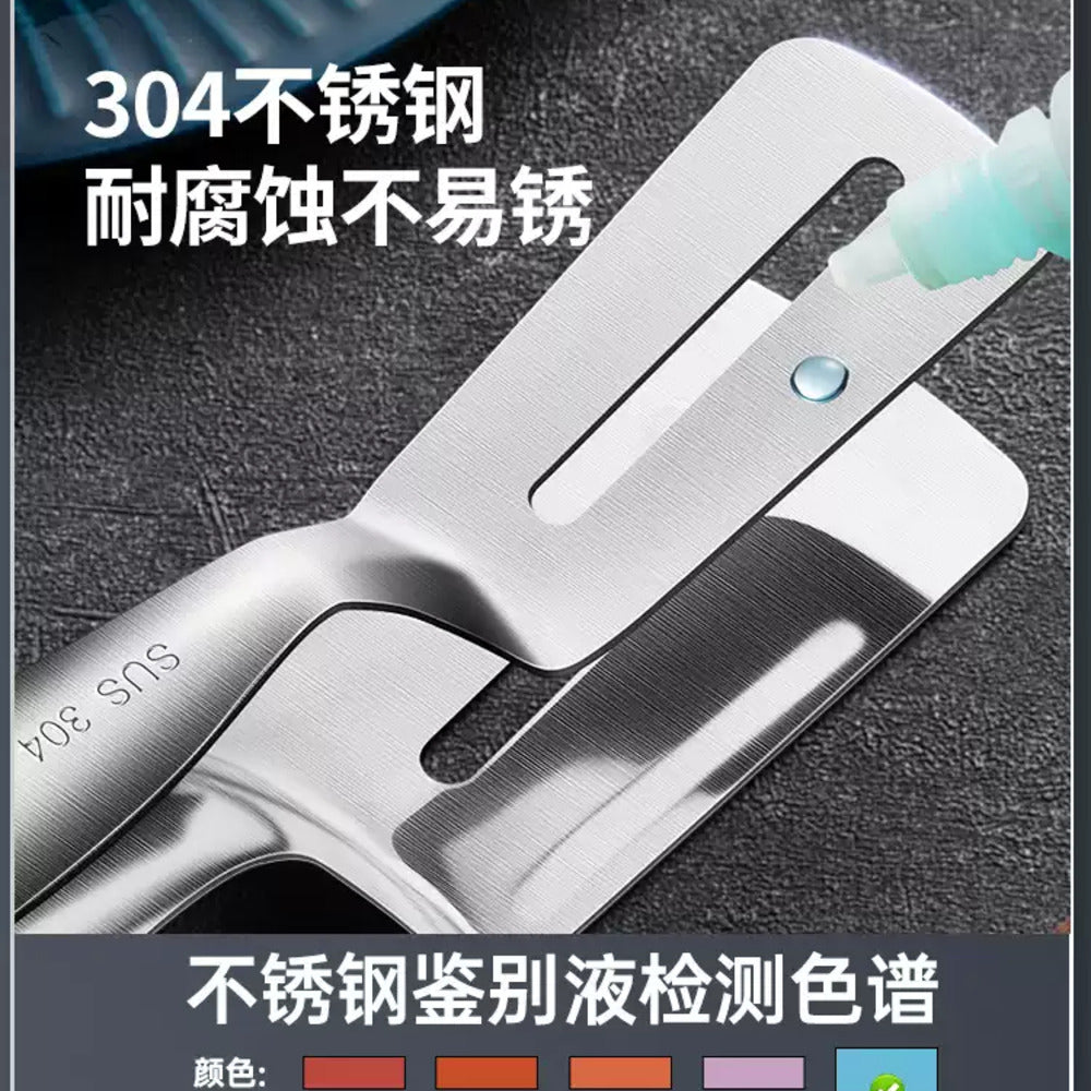 Cooker-King-304-Stainless-Steel-Steak-Tongs-(Large)-–-Wide-Slotted-Turner-Clamp-for-BBQ-&-Grill-4