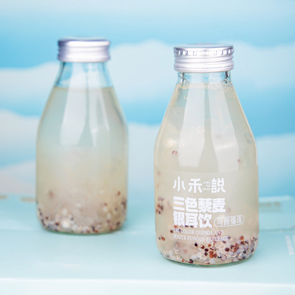 Xiao-He-Shuo-Tri-Color-Quinoa-Tremella-Drink-with-Water-Chestnut-Pearls-280g-x-12-–-Limited-Import---Snow-Fungus-Dessert-Drink-4