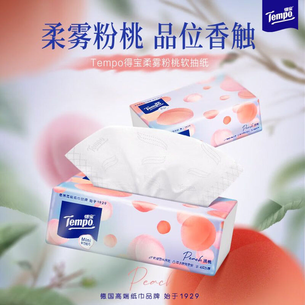 Tempo-Peach-Scented-4-Ply-Facial-Tissues-–-80-Sheets-per-Pack,-18-Packs-(Carton)-4