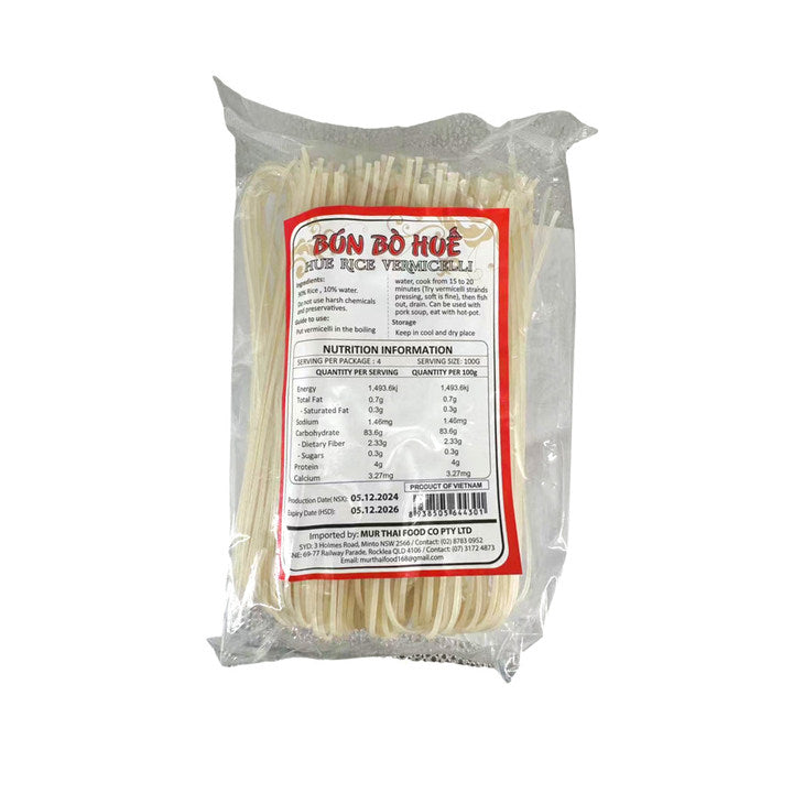 Golden Choice Vietnamese Hue Rice Vermicelli – Bún Bò Huế Noodles (1.8 mm, 400 g)