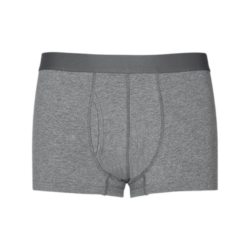 NetEase-Yanxuan-Men's-Breathable-Cotton-Boxer-Briefs-with-Fly---Heather-Grey,-Size-L-5