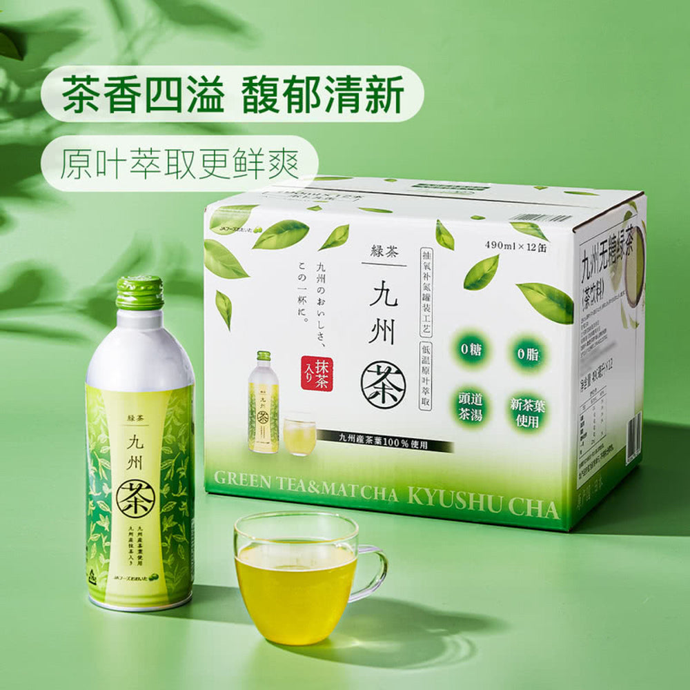Kyushu-Japanese-Unsweetened-Green-Tea---490ml-x-12-Bottles-1