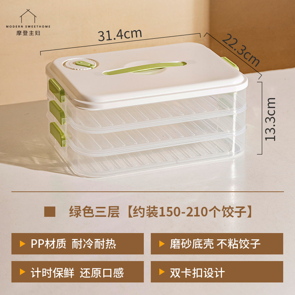 Modern-Housewife-3-Tier-Green-Freezer-Dumpling-Storage-Box---Holds-150-210-Dumplings-5