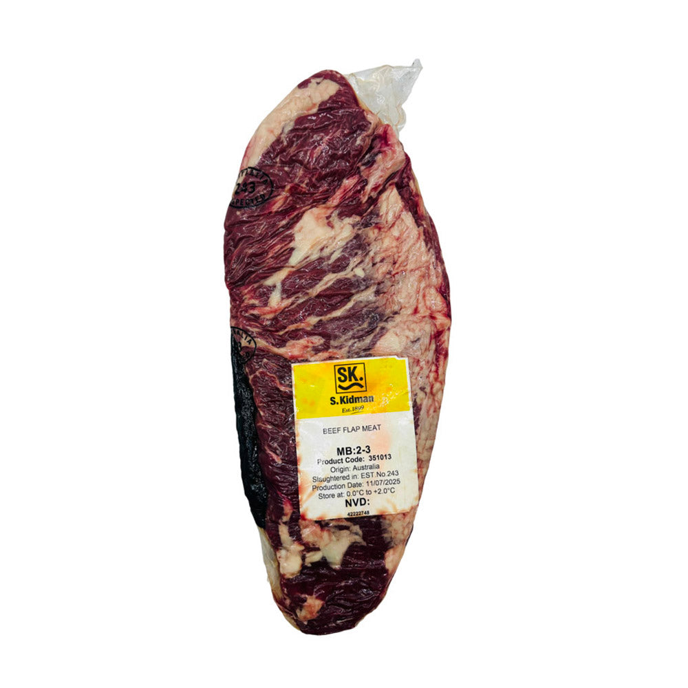 S.Kidman-Beef-Flap-Meat-MB-2–3-(Frozen)-–-1.7–1.9kg---Bavette/Flap-Steak-1