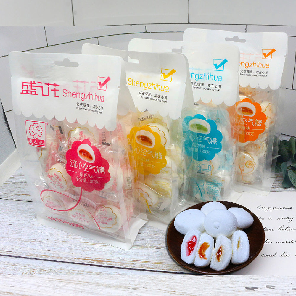 Shengzhihua-Strawberry-Liquid-Center-Aerated-Candy-120g---Fluffy-Air-Candy-with-Juicy-Filling-2