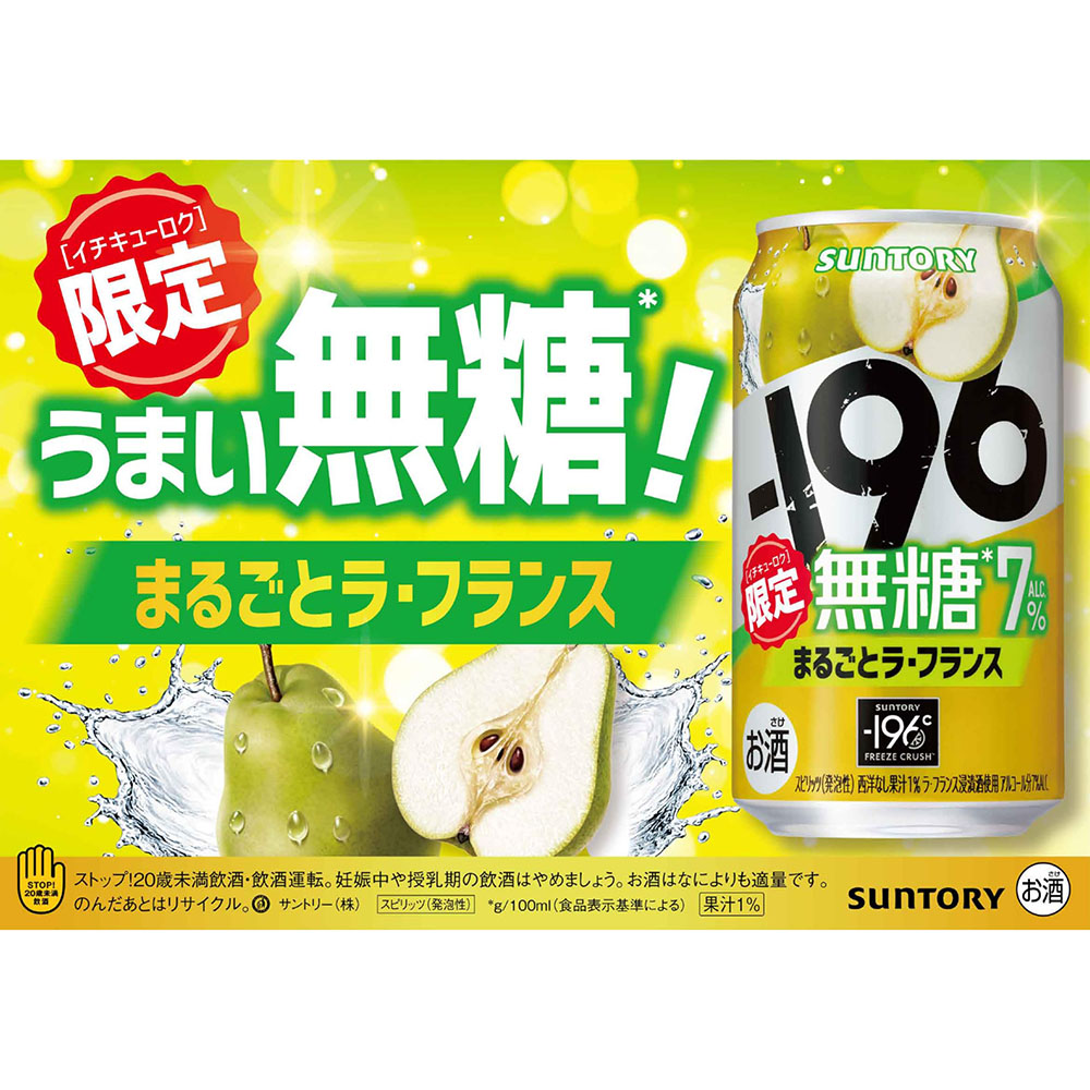 Suntory--196-Sugar-Free-La-France-Pear-Chuhai-7%-ABV-350ml-Can-–-Japanese-Ready-to-Drink-Cocktail-2