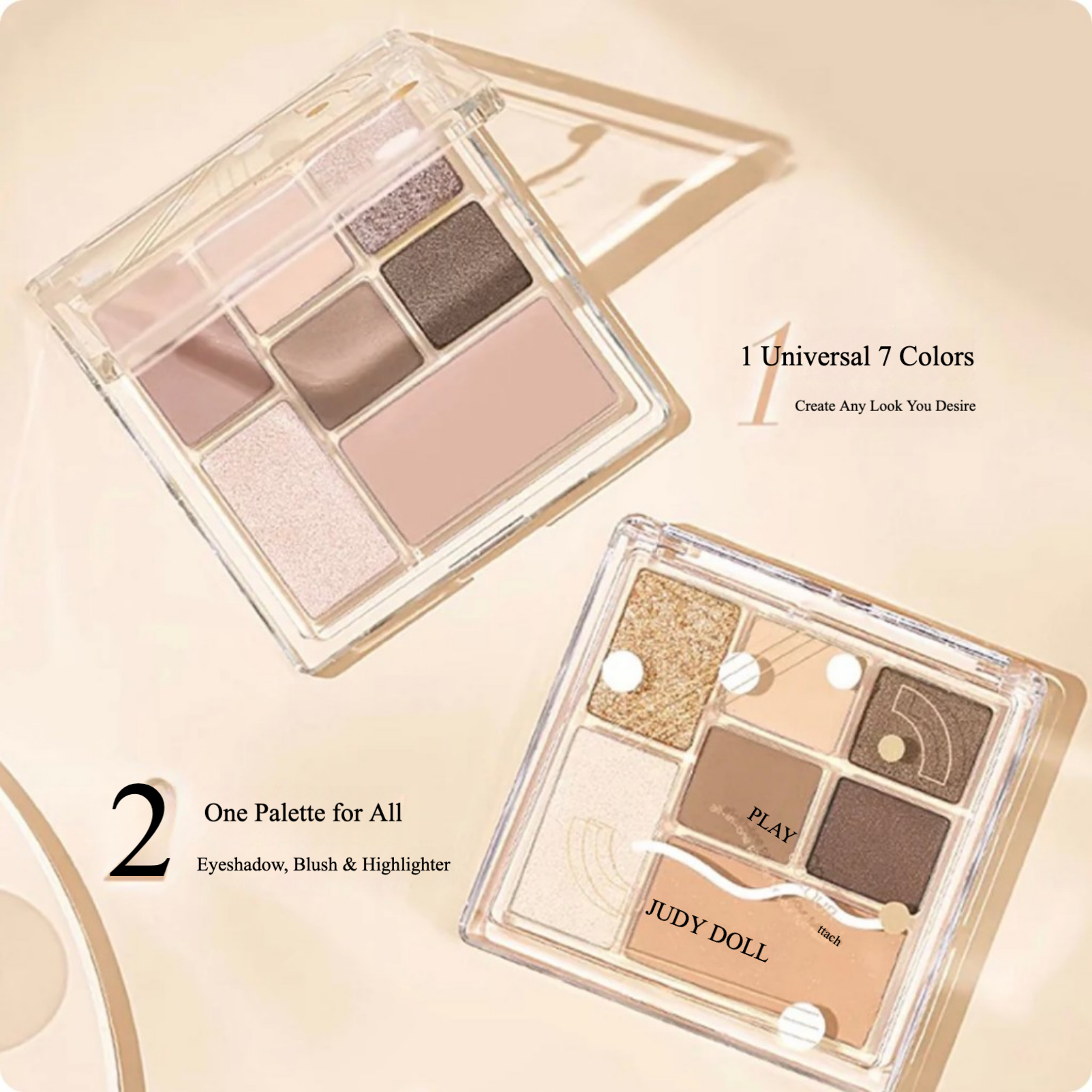 Judydoll Playful Seven-Color Eyeshadow Palette #12