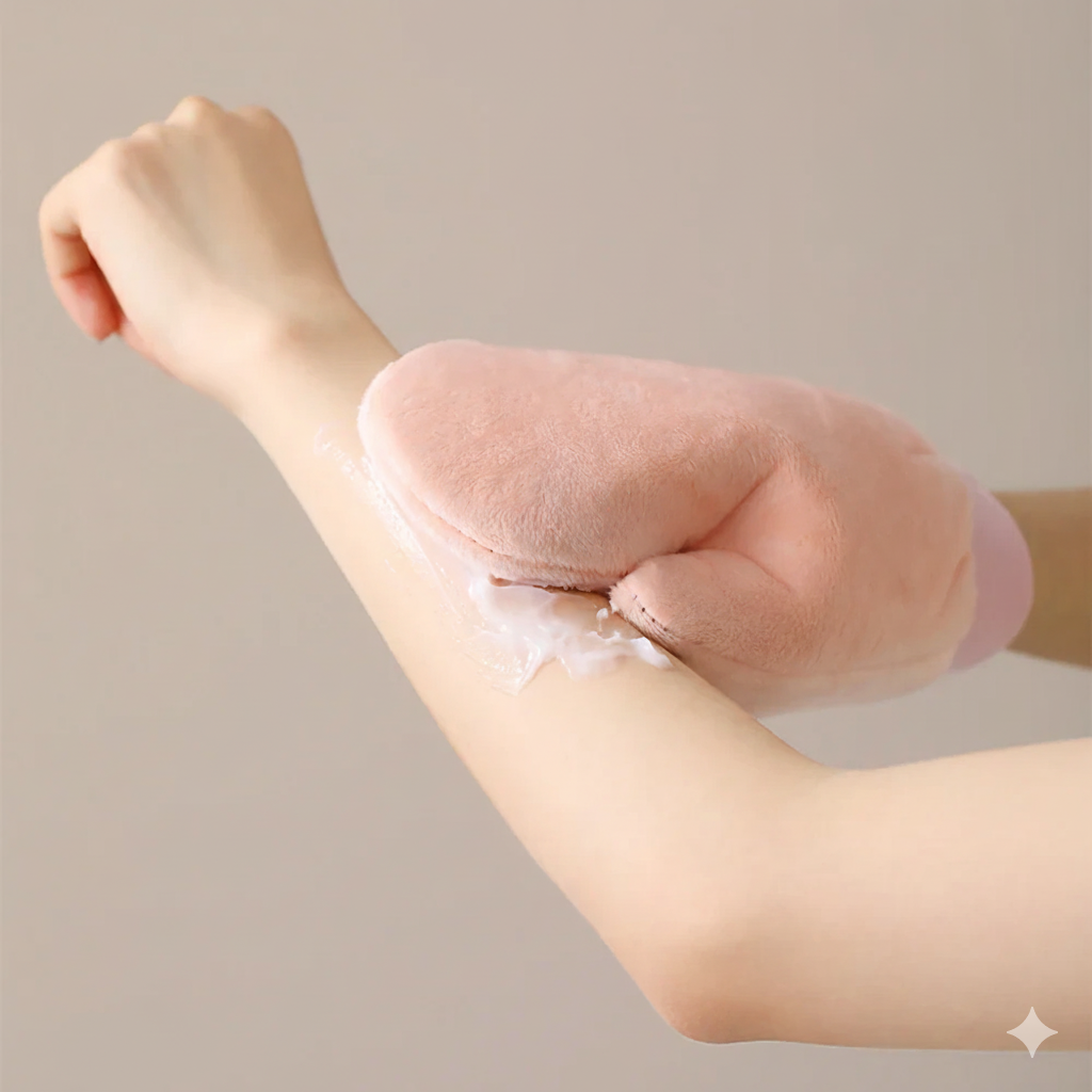 FaSola Body Lotion Applicator Mitt - Beige