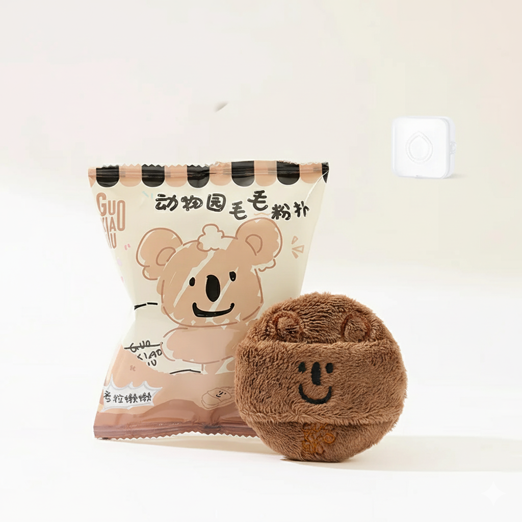 Guo Xiaoniu Zoo Fluffy Powder Puff - 1 Piece (4 Designs Available)